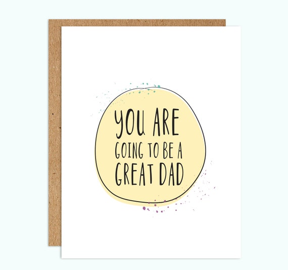 Expecting Dad Card Not Mushy Baby Shower Card Simple Etsy