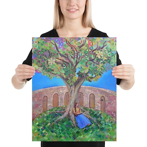 Tree of Life Art Print, 8x10 12x16 16x20, open edition print of original acrylic on canvas 16 x 20 painting image 1