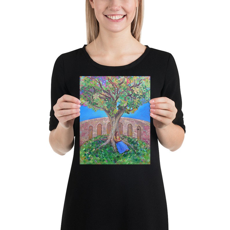 Tree of Life Art Print, 8x10 12x16 16x20, open edition print of original acrylic on canvas 16 x 20 painting image 2