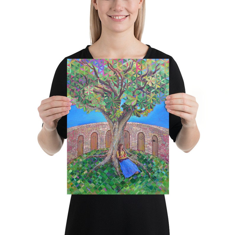 Tree of Life Art Print, 8x10 12x16 16x20, open edition print of original acrylic on canvas 16 x 20 painting image 3