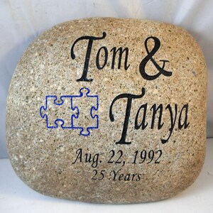 Marriage or Anniversary Personalized Engraved Rock and Slate, Wedding ...