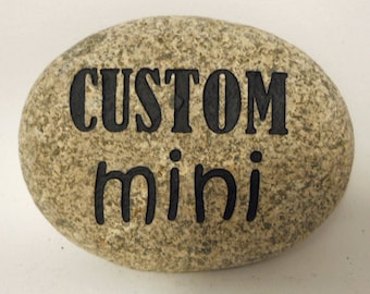 Custom Hand Engraved Mini River Rock / FREE SHIPPING