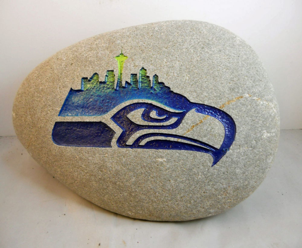 Seahawk Painted Rocks Seattle Seahawks