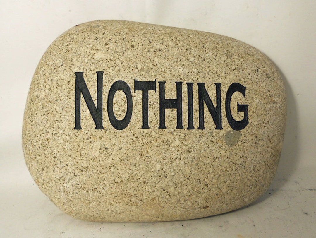 Engraved nothing nothing is Written in Stone Engraved River Rock, Desk