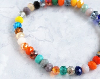 Rita Rainbow Bead Bracelet