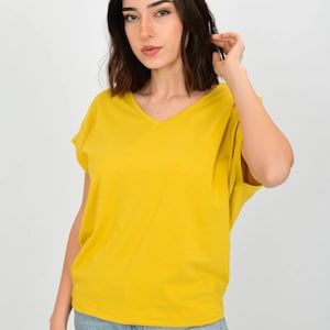 Dawn Bamboo-Cotton T-shirt Yellow