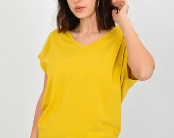Dawn Bamboo-Cotton T-shirt Yellow