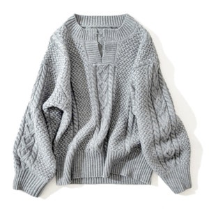 Bergen Cable Knit Jumper Grey