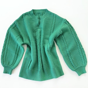 Bergen Cable Knit Jumper Green