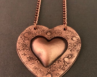 You're In My Heart Copper Pendant