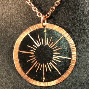 Copper Sunburst Pendant