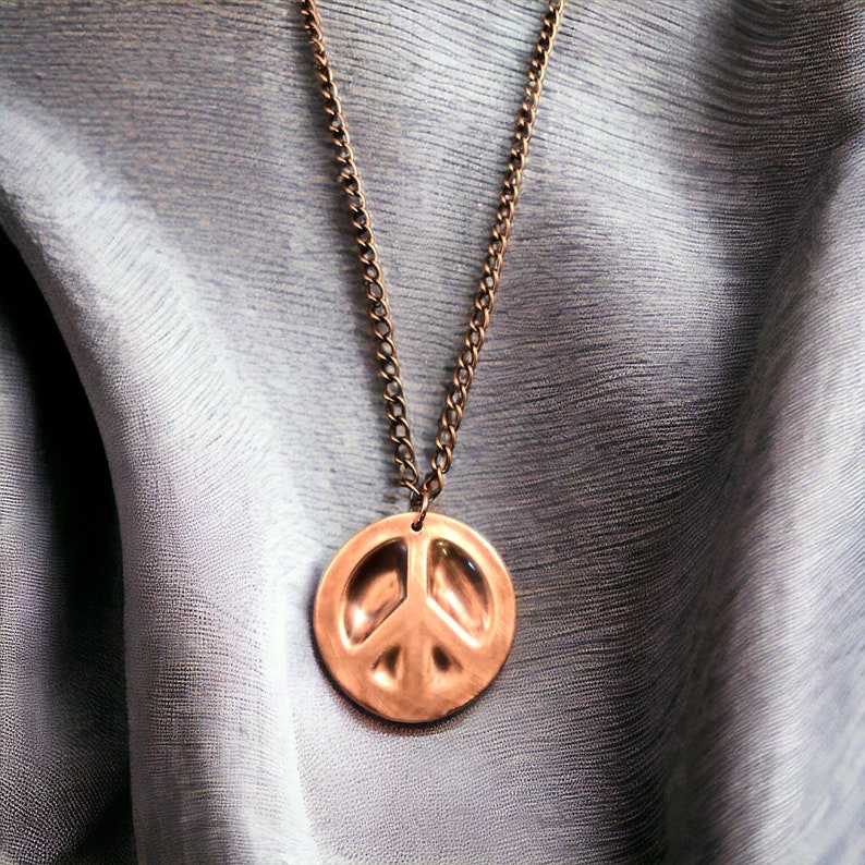 Copper Peace Sign - Etsy