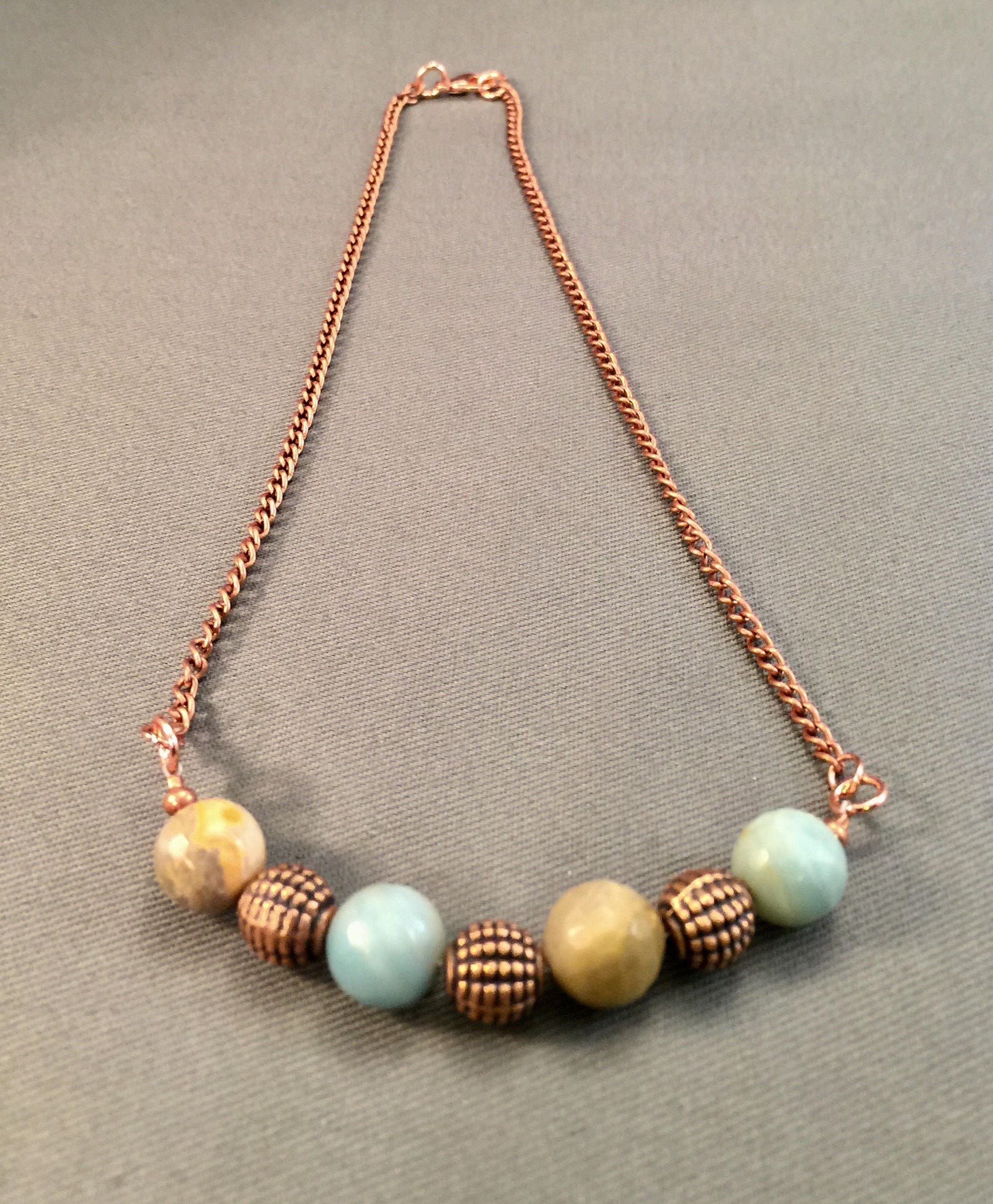 Amazonite Bead Necklace Etsy