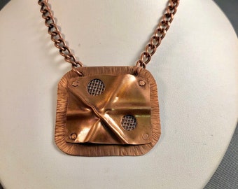 Fold Form Copper Necklace