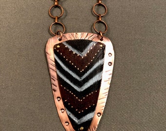 Copper Shield Necklace
