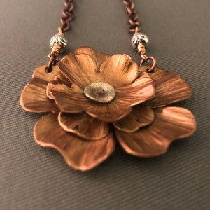 Copper Flower Necklace