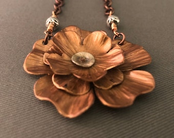 Copper Flower Necklace