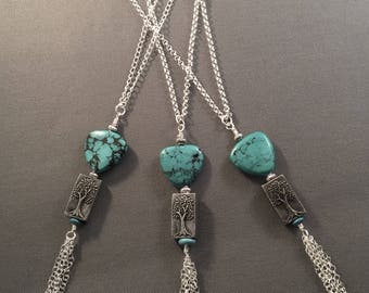 Strength & Grow Turquoise Pendant