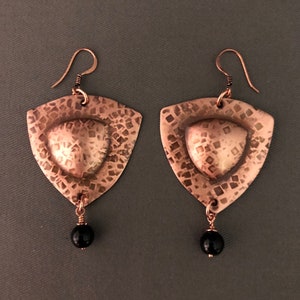 Copper Shield Earring