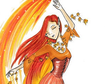 Fall Fairy by Diana Becerril 5x7 Fine Art Print