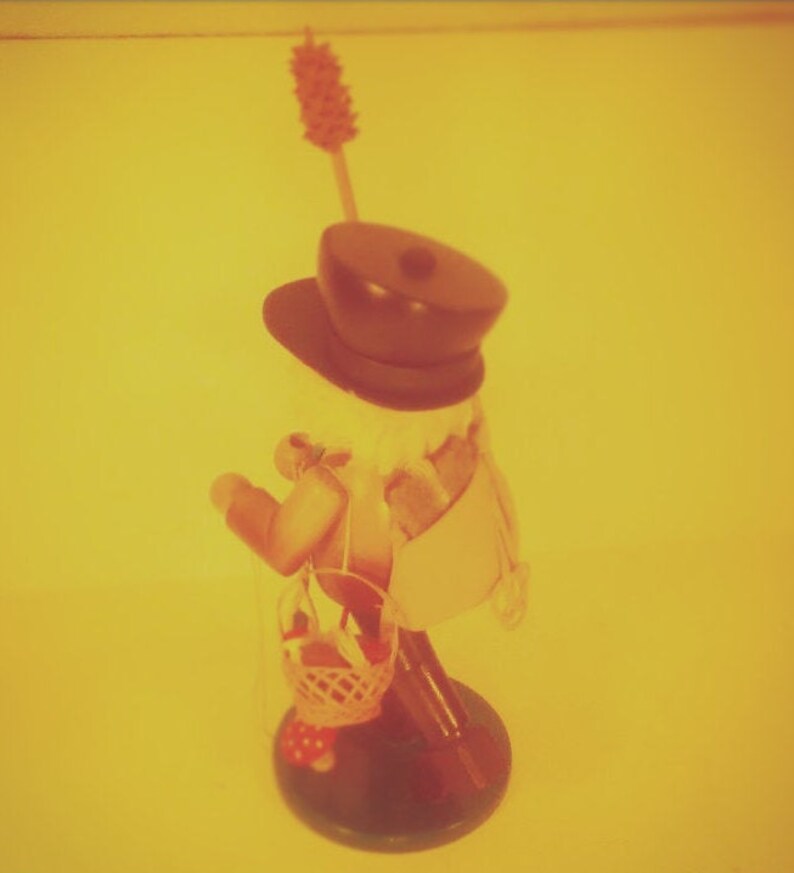 Wooden Forest Man Incense Burner Hand Made In Western Germany