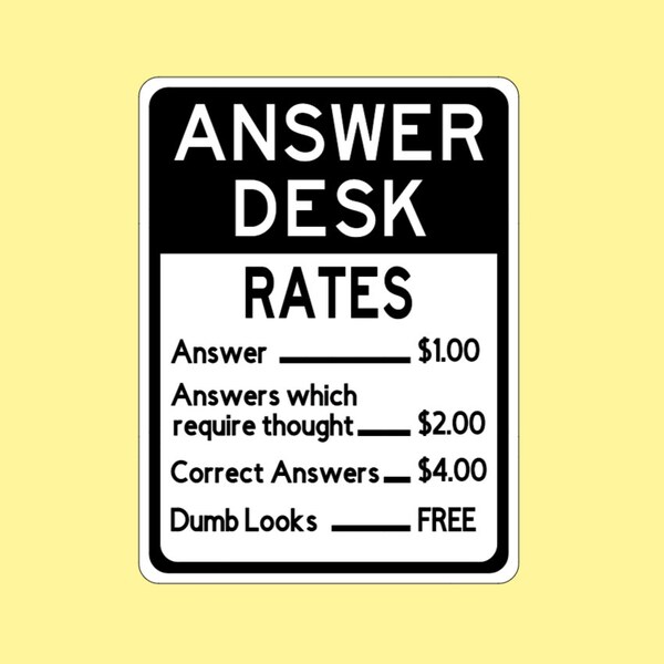 Answer Desk Etsy UK