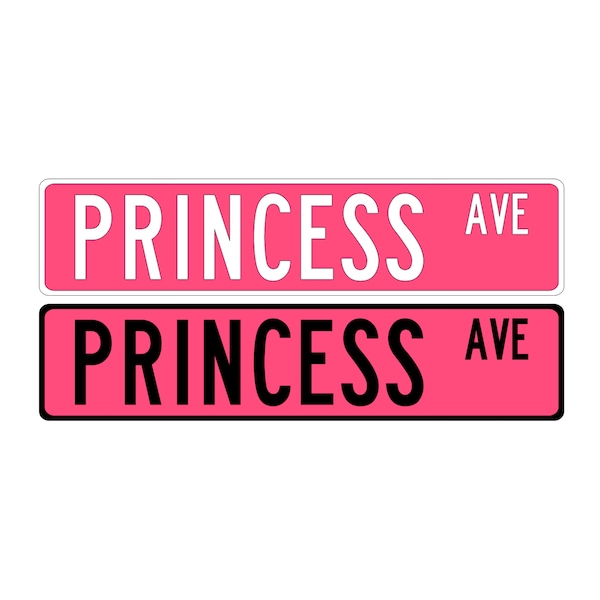 PRINCESS AVE Aluminum Street Sign, Funny Street Signs