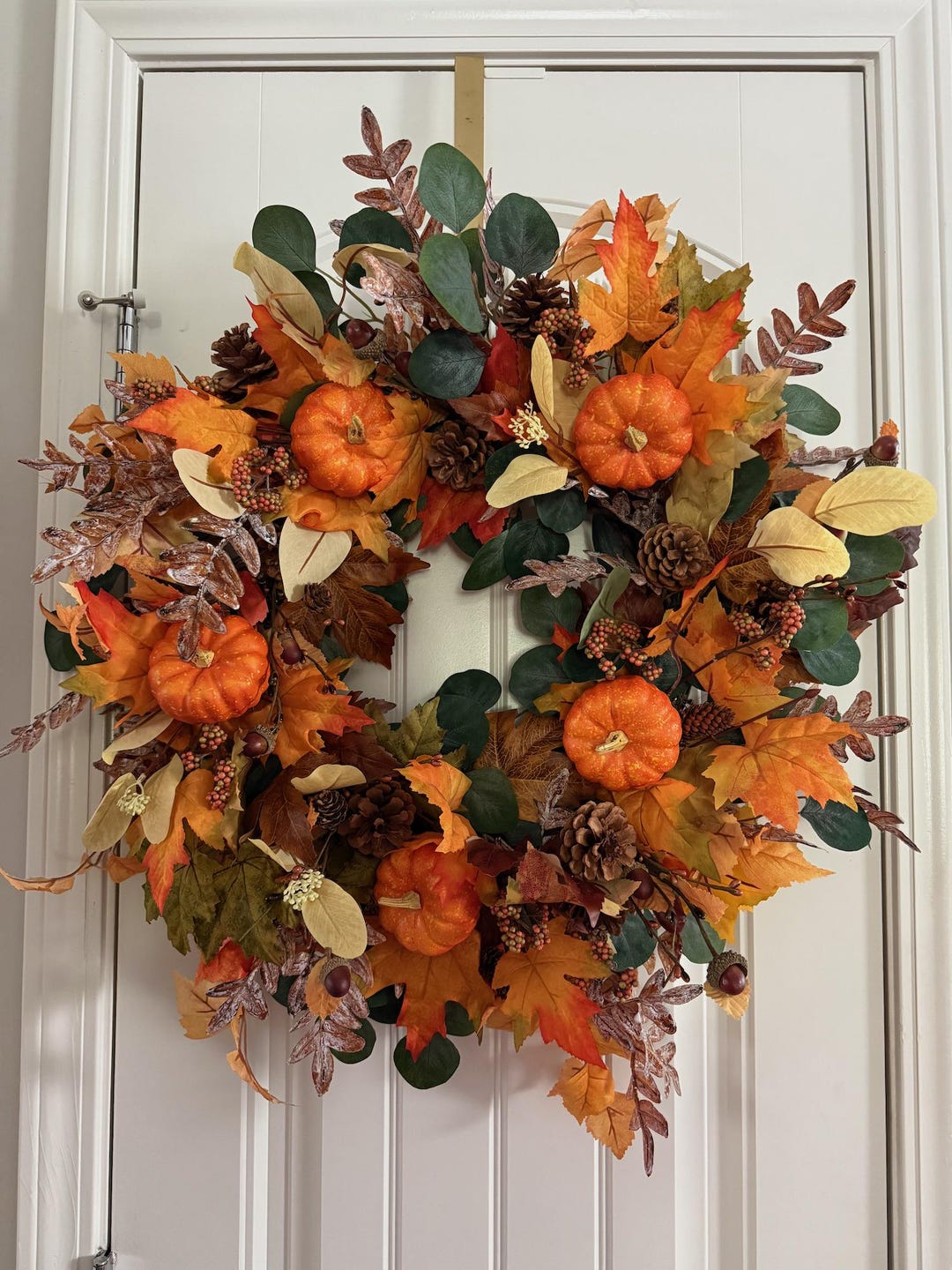 Autumn Grapevine Wreath Fall Decoration Front Door Harvest Decor ...