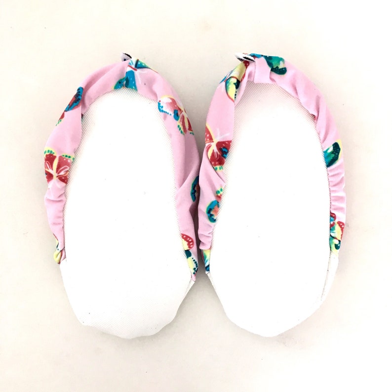 Water Shors for Kids and Toddlers Pool Beach Spandex Fabric with Toughtek rubber Sole and Toe Cap Butterflies