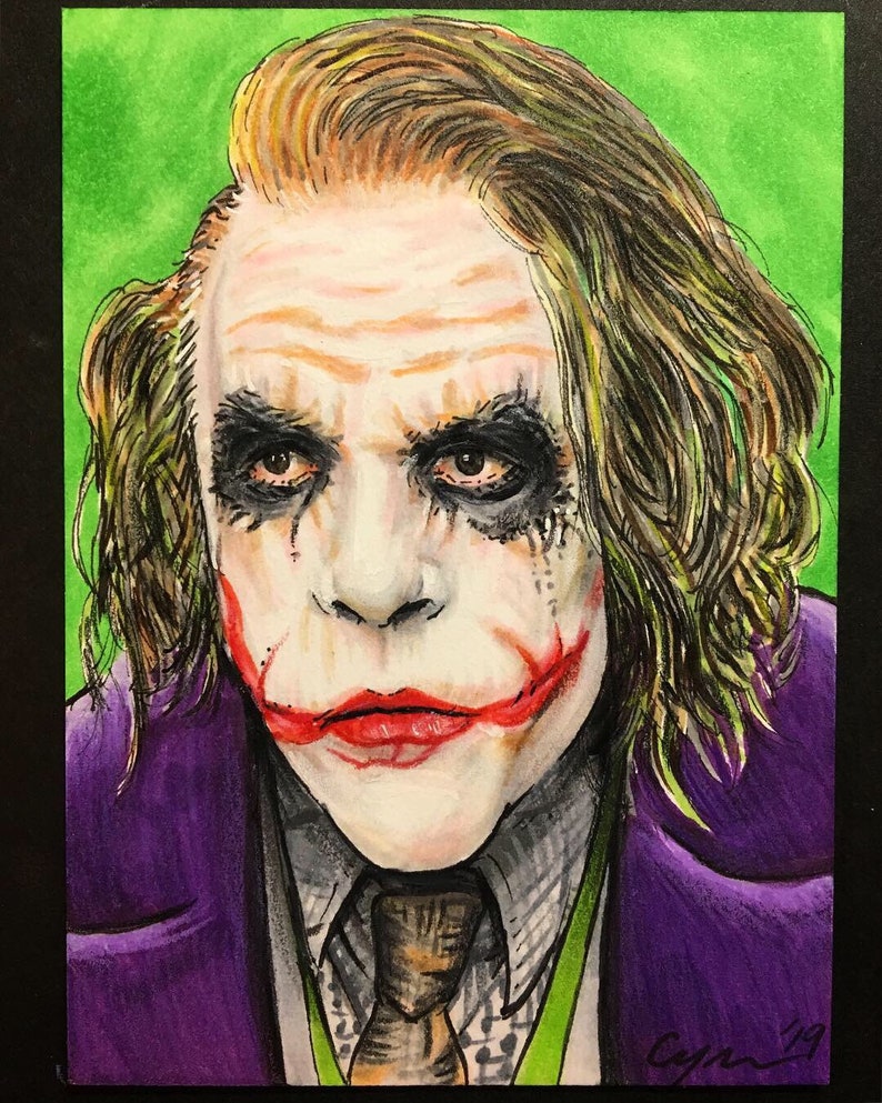 The Joker From Dark Knight Returns Original Artist Card Artist Trading Cards Art Collectibles Stokfella Com