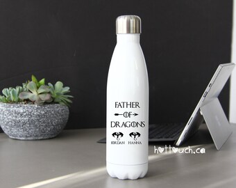 customised name gift present Game of Thrones style personalised drinkswater bottle
