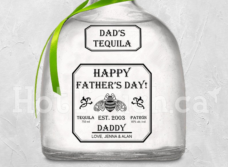 Tequila Label Father's Day Gift Father's Day Tequila Etsy