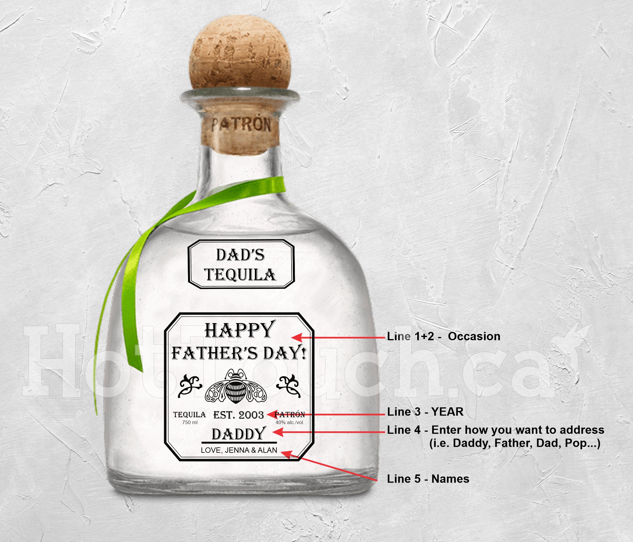 Tequila label Father's Day gift Father's Day tequila Etsy