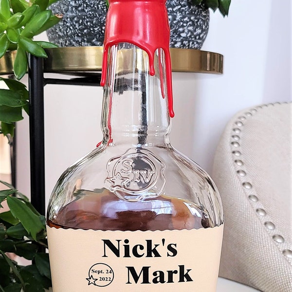 Maker's Mark label, Personalized liquor label, Bourbon whiskey label, Liquor bottle labels, Bestman gift, Groomsman gift, whiskey gift