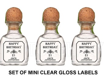 Mini Patron label, Mini Birthday shot, Party Favor, wedding favors, Tequila Custom Label, Patron labels, Patron Lovers, Patron clear sticker