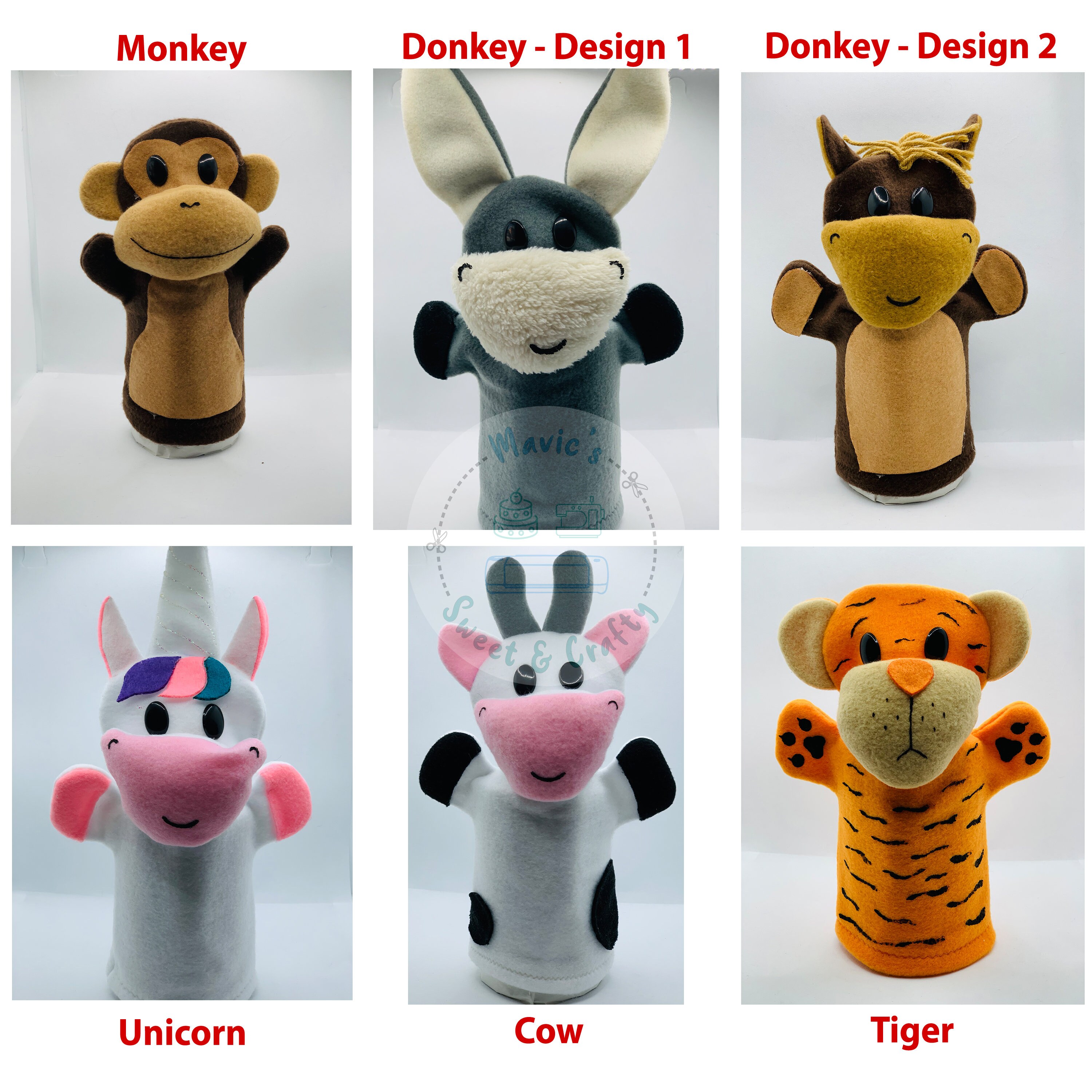 Hand Puppet for Kid, Hand Puppet for Toddler, Cat Hand Puppet, Dog Hand