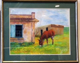 Donkey and Adobe Houses