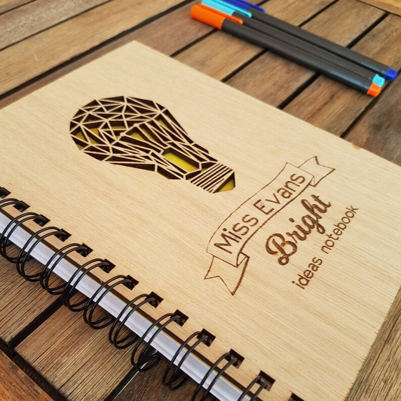 Notebook A5 Notebook Wooden Notebook Laser Cut Notebook Etsy