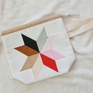 Bolsa para proyecto Patchwork Star – Bolsa con cordón