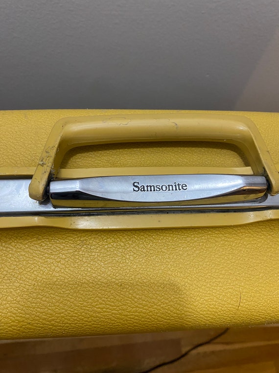 Vintage Samsonite Mustard Yellow Suitcase - image 8