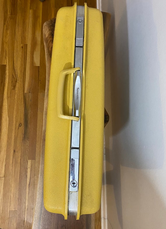 Vintage Samsonite Mustard Yellow Suitcase - image 7