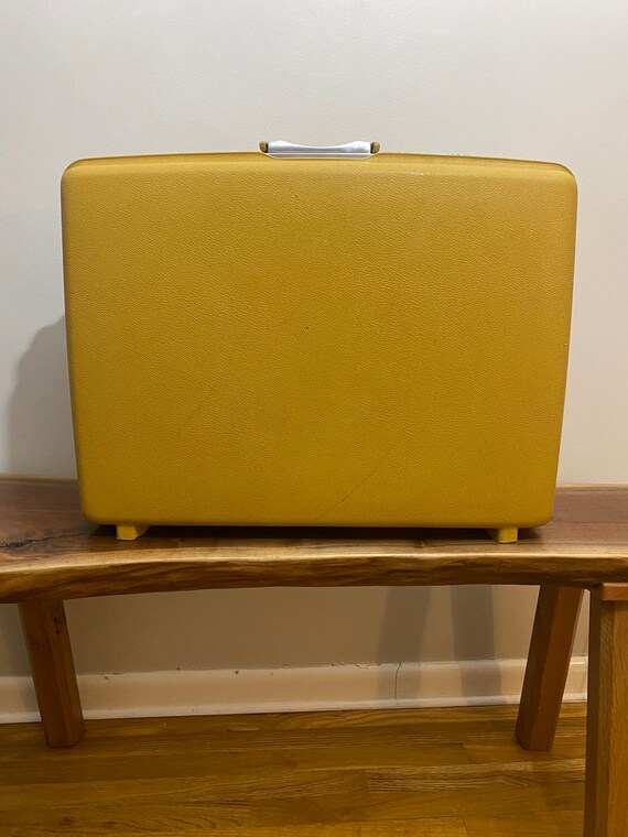 Vintage Samsonite Mustard Yellow Suitcase - image 6