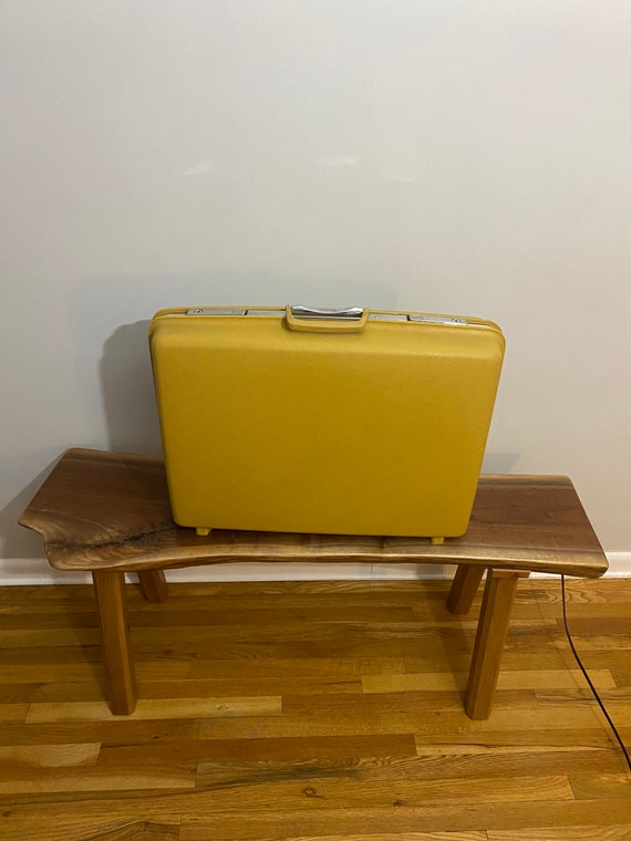 Vintage Samsonite Mustard Yellow Suitcase - image 9