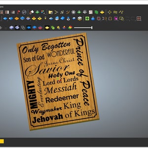 Names of Jesus, digital files, CorelDraw X8, dxf, svg, cdr, CNC files, laser files