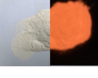 White to Orange Neon Glow In The Dark Powder Pigment