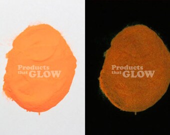 Orange to Orange Glow in The Dark Powder Pigment Bright