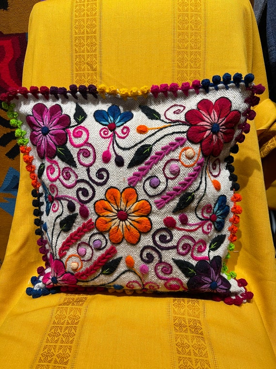 Peruvian Embroidered pillow case