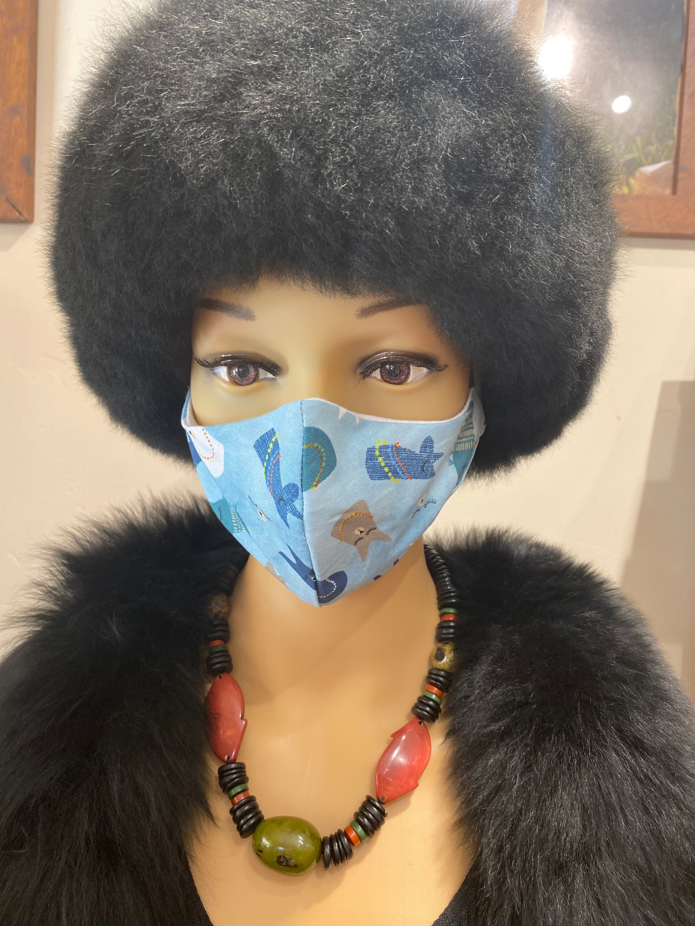 Reusable Llama Face Mask with Nose Wire