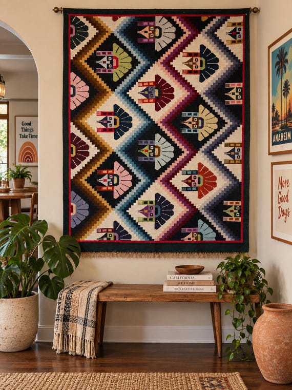 ヴィンテージ　ペルー羊毛タペストリー Home Decor - Alpaca Headquarters - Your Peruvian Store