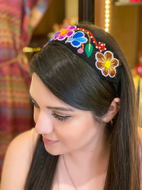 Peruvian Embroidered Headband: Handmade with Vibrant Colors for a Unique Style Statement